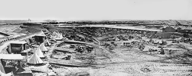 Brittiskt läger vid Taku-forten, Kina, 1860
